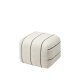BROSTE COPENHAGEN Sigrid Pouf, quadratisch – Hellbeige und Schwarz (50x50)
