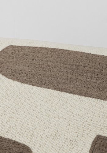 BROSTE COPENHAGEN Mundo Kissenbezug, quadratisch – Kängurubraun und Hellbeige Baumwolle/Leinen (50x50)