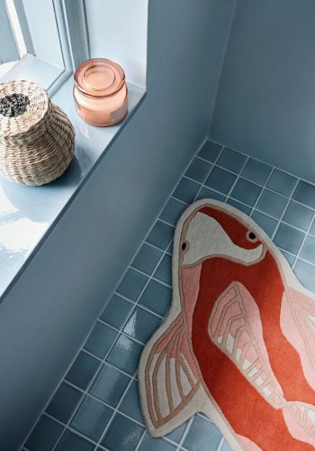 BROSTE COPENHAGEN Koi teppe - gresskar oransje ull/bomull (97x130)