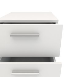 Pepe natbord - hvidt tr, m. 2 skuffer