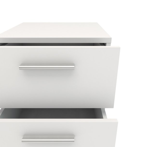 Pepe natbord - hvidt tr, m. 2 skuffer