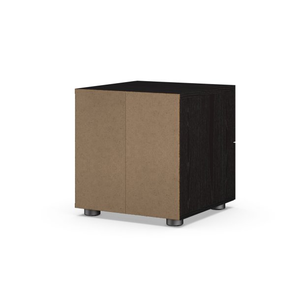 Pepe sengebord, m. 2 skuffer-sort folie og plastik 40x40,25