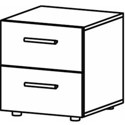 Pepe sengebord, m. 2 skuffer-sort folie og plastik 40x40,25