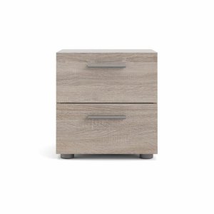 TVILUM Pepe sängbord, med 2 ldor - tryffelfolie och plast (40x40,25)