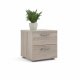 TVILUM Pepe Nachttisch, m. 2 Schubladen - Trüffelfolie und Kunststoff (40x40,25)
