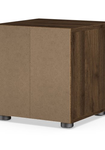 TVILUM Pepe sengebord, m. 2 skuffer - valnd folie og plastik (40x40,25)