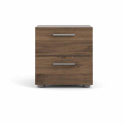 TVILUM Pepe s�ngbord, med 2 l�dor - valn�tsfolie och plast (40x40,25)