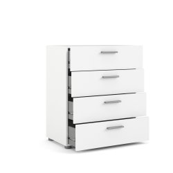 Pepe kommode - hvidt tr, m. 4 skuffer