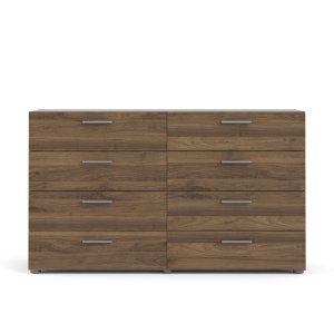 TVILUM Pepe dobbel kommode, m. 8 skuffer - valn�ttfolie og plast