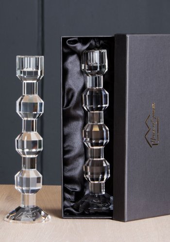 HOUSE OF SANDER Iris lysestake - klart krystallglass