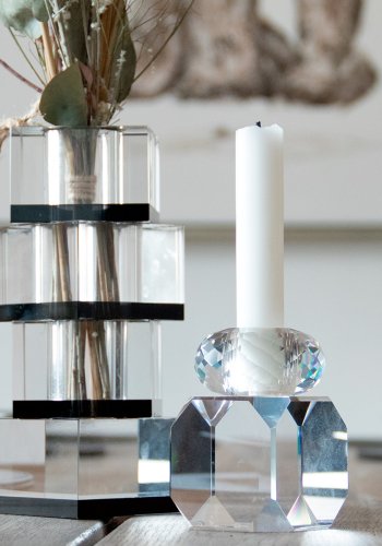 HOUSE OF SANDER Daisy lysestake - klart glass