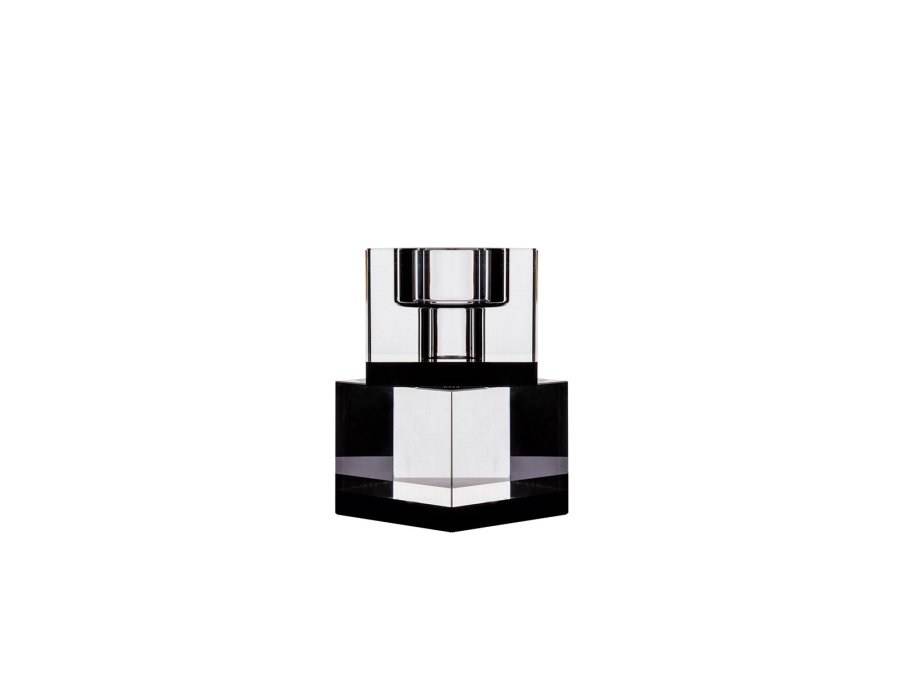 HOUSE OF SANDER Lyng lysestake - svart og klart glass