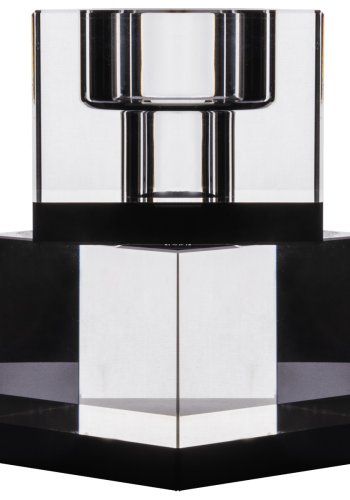 HOUSE OF SANDER Lyng lysestake - svart og klart glass