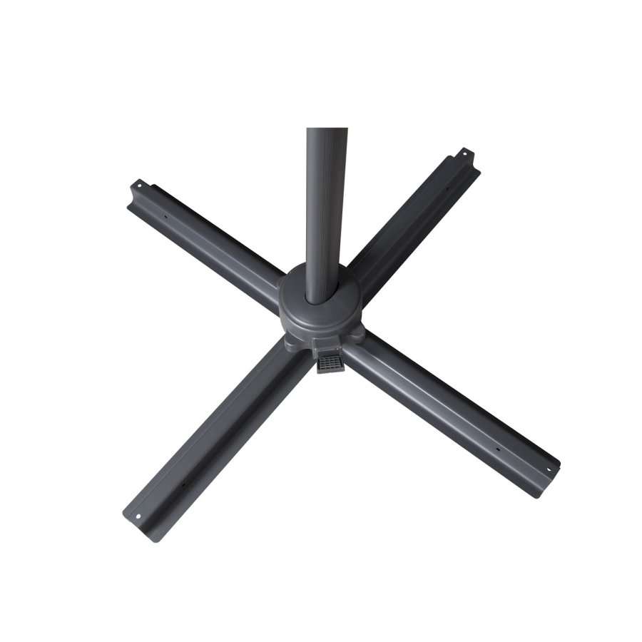 VENTURE DESIGN Leeds parasoll med tilt, 3m - hvit, svart aluminium og stl 