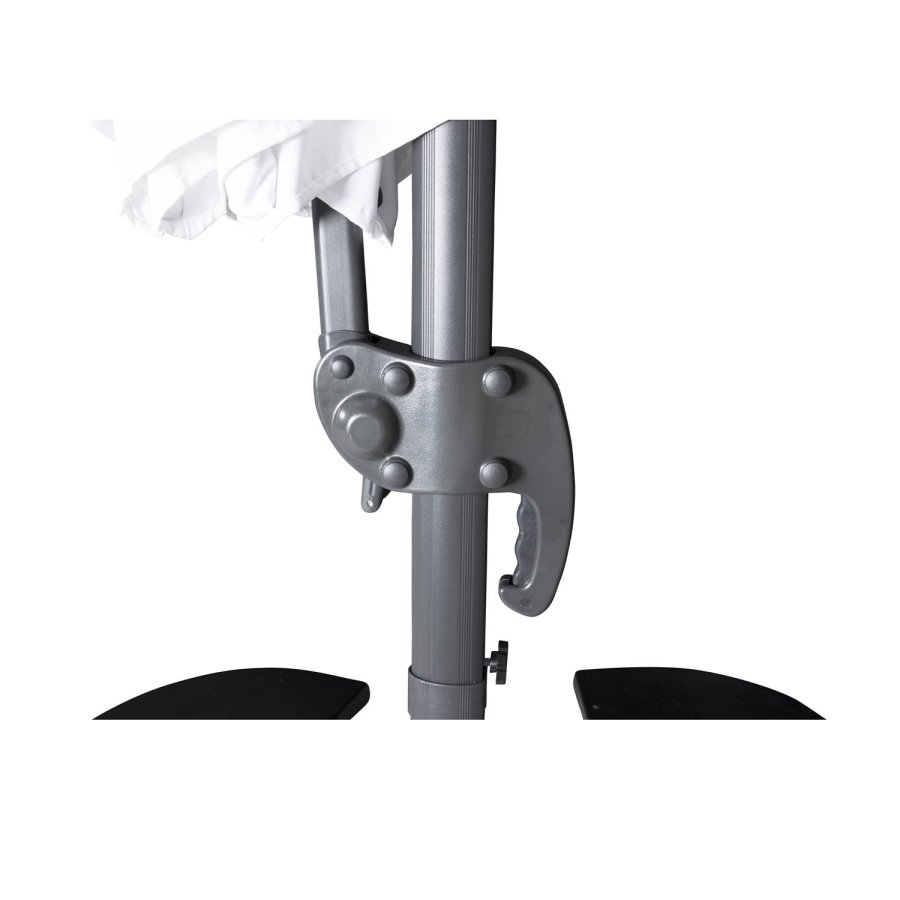 VENTURE DESIGN Leeds parasoll med tilt, 3m - hvit, svart aluminium og stl 