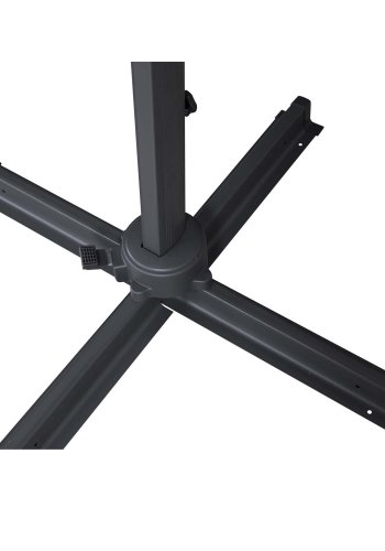 VENTURE DESIGN Leeds parasoll med tilt, 3,5m - svart stoff og aluminium 