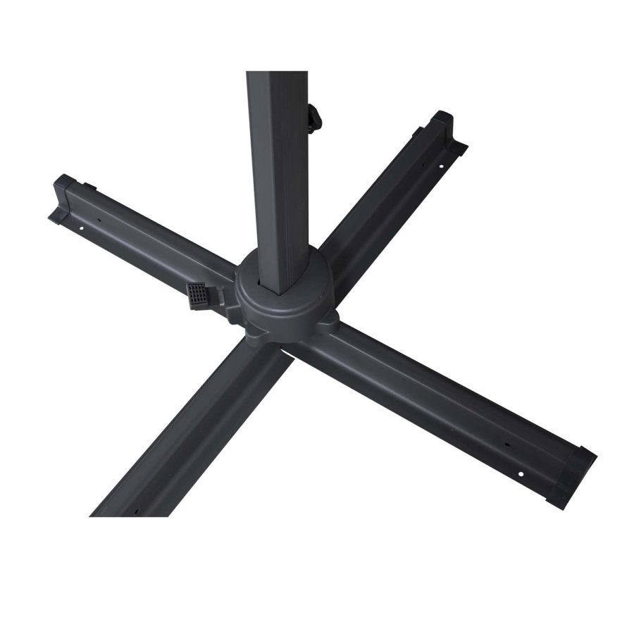 VENTURE DESIGN Leeds parasoll med tilt, 3,5m - svart stoff og aluminium 