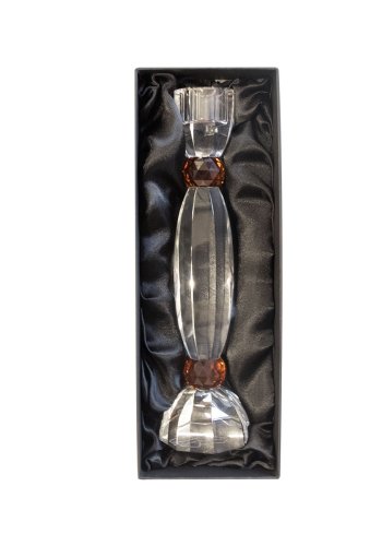 HOUSE OF SANDER Anemone lysestake - rav og klart glass (H:25)