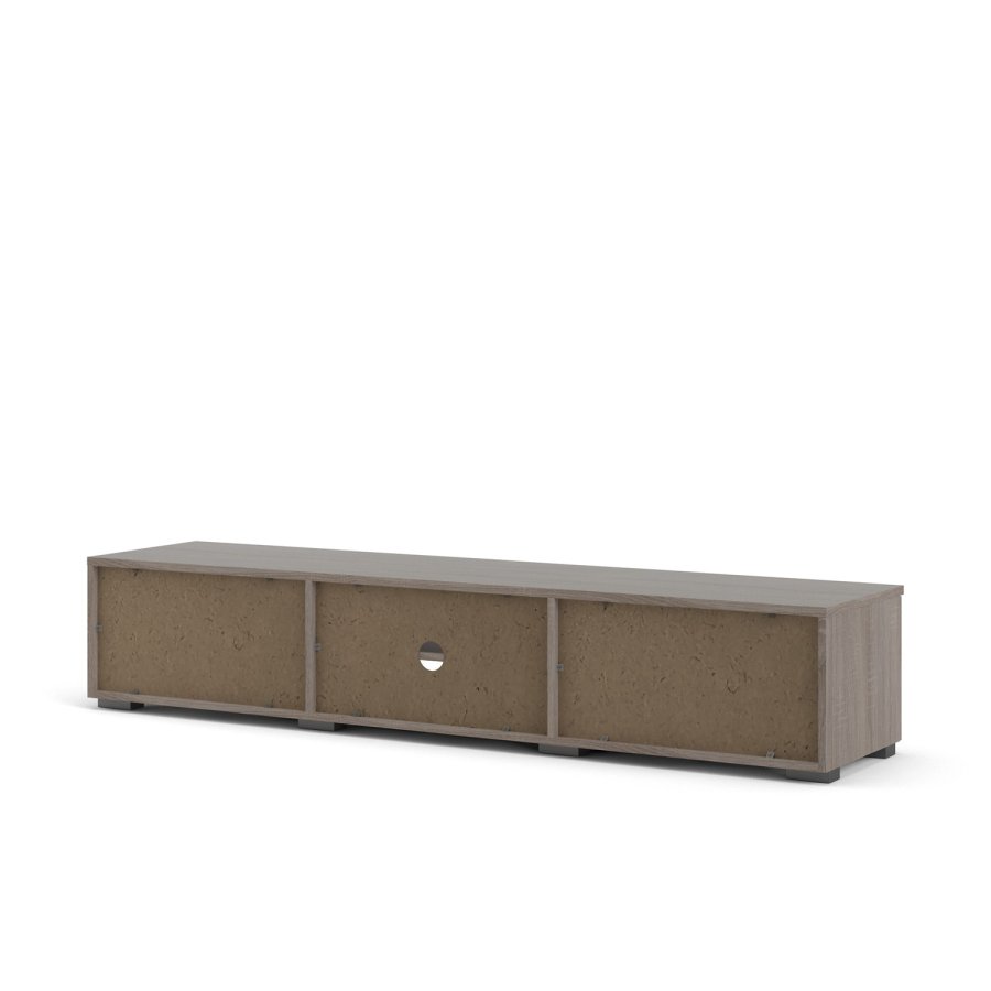 TVILUM Match TV-Tisch, mit 1 Regal und 2 Schubladen – Trüffelfolie (172,7 x 39,9)