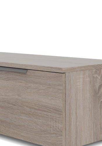 TVILUM Match TV-Tisch, mit 1 Regal und 2 Schubladen – Trüffelfolie (172,7 x 39,9)