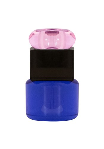 HOUSE OF SANDER Petunia lysestake - rosa/rykfarget/bltt glass (H:11,5)