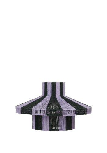 BROSTE COPENHAGEN Diana Lampenschirm – waldgrün und orchideenhellviolette Jute