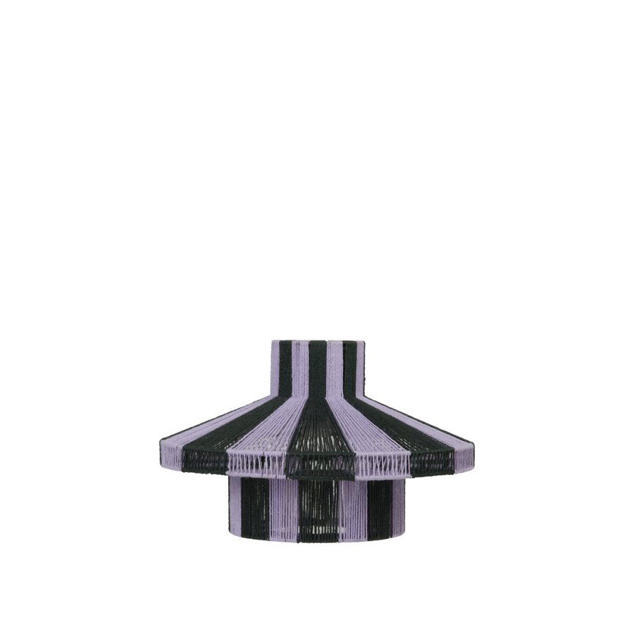 BROSTE COPENHAGEN Diana Lampenschirm – waldgrün und orchideenhellviolette Jute