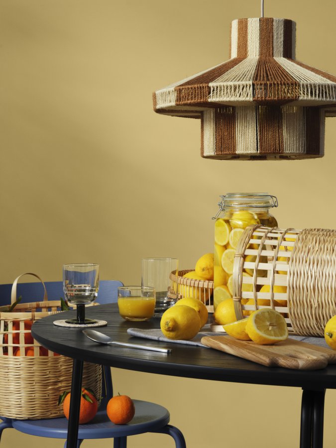 BROSTE COPENHAGEN Diana lampeskjerm - surikat brun og lys gul jute