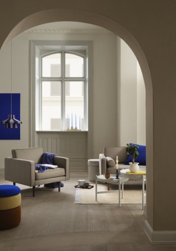 BROSTE COPENHAGEN Diana lampeskjerm - surikat brun og lys gul jute