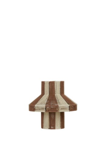 BROSTE COPENHAGEN Diana lampeskjerm - surikat brun og lys gul jute