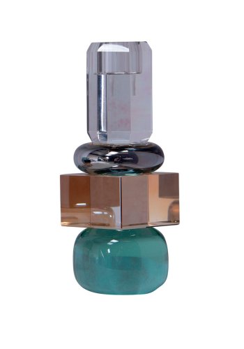 HOUSE OF SANDER Berberis lysestake - klar/rykfarget/champagne/myntekrystallglass (H:18)