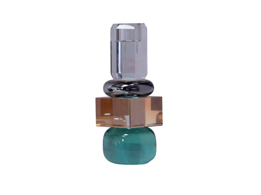 HOUSE OF SANDER Berberis lysestake - klar/rykfarget/champagne/myntekrystallglass (H:18)