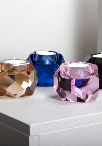 HOUSE OF SANDER Taks lysestake - lysebltt krystallglass (H:7)