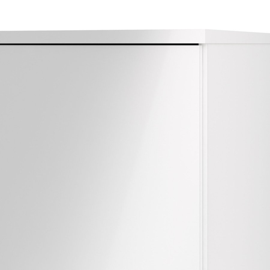 TVILUM Naia Kleiderschrank - weißes Hochglanzholz, mit 2 Türen und 1 Schublade