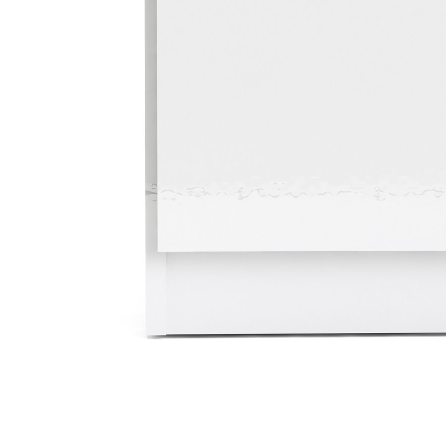 TVILUM Naia Kleiderschrank - weißes Hochglanzholz, mit 2 Türen und 1 Schublade