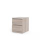 TVILUM Naia Nachttisch - Trüffel Naturholz, mit 2 Schubladen