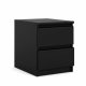 TVILUM Naia natbord, m. 2 skuffer - sort folie og plastik (40,4x50)