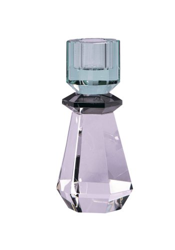 HOUSE OF SANDER Clematis lysestake - klart/rykfarget/mintgrnt glass (H:12,5)