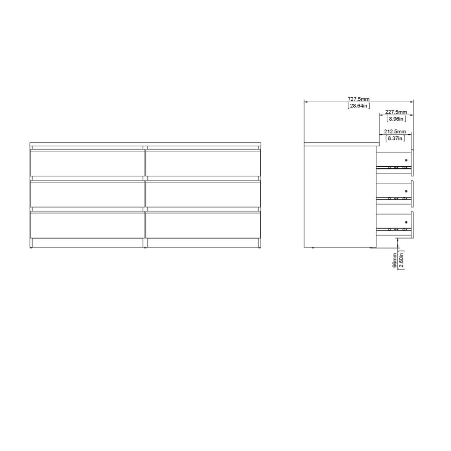 TVILUM Naia Byr - Tryffel Naturligt Trä, med 6 Ldor