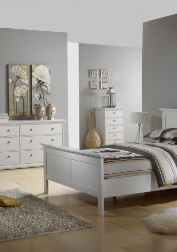 
TVILUM Paris sengeramme - hvidt træ
