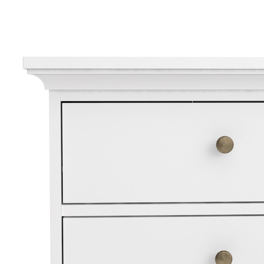 
TVILUM Paris sengebord - hvid træ, m. 2 skuffer
