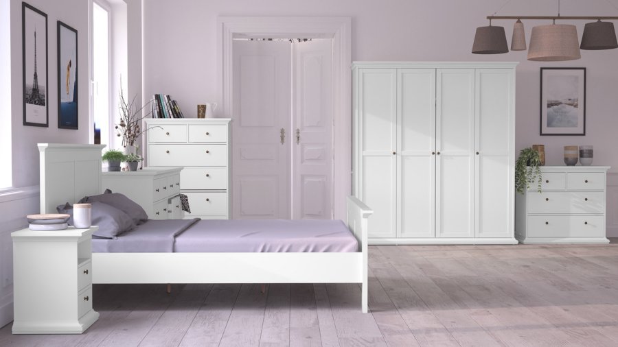 
TVILUM paris kommode - hvid laminat, 4 skuffer
