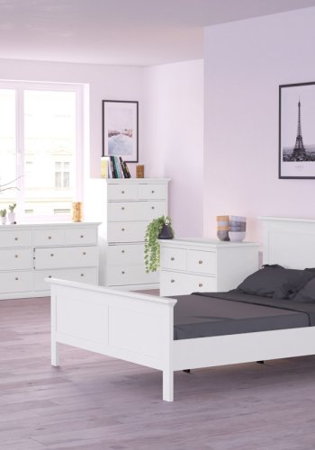 TVILUM Paris kommode - hvidt tr, 8 skuffer