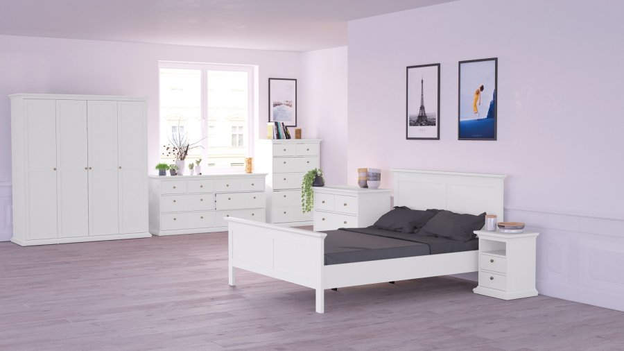 
TVILUM paris natbord - kvadratisk, hvid laminat, 2 skuffer
