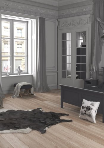 TVILUM Paris Nachttisch - graues Holz, mit 2 Schubladen und 1 Fach