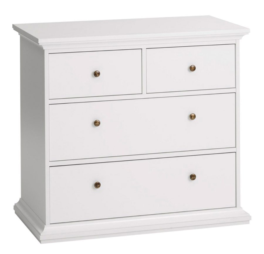 
TVILUM paris kommode - hvid laminat, 4 skuffer
