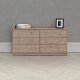 TVILUM May Doppelkommode mit 6 Schubladen - Naturfolie und Kunststoff