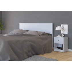 May Natbord - hvidt tr, m. 1 skuffe og 1 rum