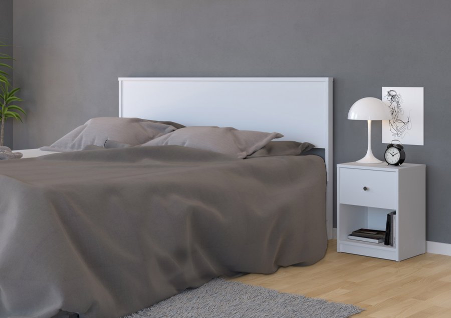 
TVILUM May natbord - hvidt træ, m. 1 skuffe og 1 rum
