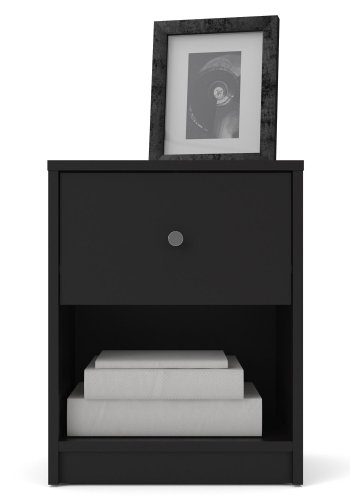 
TVILUM may natbord - sort træ, kvadratisk, med 1 skuffe og 1 rum
